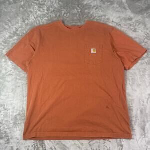 Carhartt Loose fit orange casual workwear tshirt mens XL